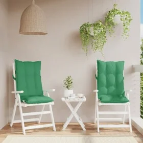 Cojines de silla con respaldo alto 2 uds tela Oxford verde de , Cojines para sillas y sofás - Ref: Foro24-377617, Precio: 50,...