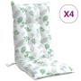 Cojines silla respaldo alto 4 uds tela Oxford estampado hojas de , Cojines para sillas y sofás - Ref: Foro24-377657, Precio: ...