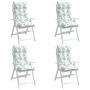 Cojines silla respaldo alto 4 uds tela Oxford estampado hojas de , Cojines para sillas y sofás - Ref: Foro24-377657, Precio: ...