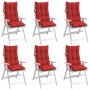Cojines de silla con respaldo alto 6 uds tela Oxford rojo de , Cojines para sillas y sofás - Ref: Foro24-377622, Precio: 131,...