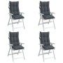 Cojines de silla respaldo alto 4 uds tela Oxford gris antracita de , Cojines para sillas y sofás - Ref: Foro24-377603, Precio...