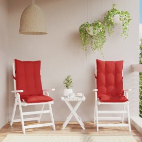 Cojines de silla con respaldo alto 2 uds tela Oxford rojo de , Cojines para sillas y sofás - Ref: Foro24-377620, Precio: 61,3...