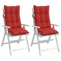 Cojines de silla con respaldo alto 2 uds tela Oxford rojo de , Cojines para sillas y sofás - Ref: Foro24-377620, Precio: 61,3...