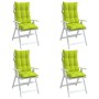 Cojines de silla respaldo alto 4 uds tela Oxford verde brillo de , Cojines para sillas y sofás - Ref: Foro24-377636, Precio: ...
