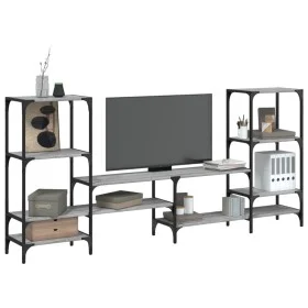 Mueble de TV madera de ingeniería gris Sonoma 206,5x28,5x95 cm de , Muebles TV - Ref: Foro24-842484, Precio: 93,91 €, Descuen...
