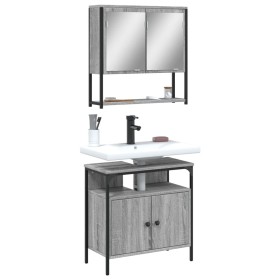 Set de muebles de baño 2 pzas madera contrachapada gris sonoma de , Muebles de baño - Ref: Foro24-3214658, Precio: 108,05 €, ...