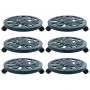 Soporte con ruedas para plantas 6 unidades plástico verde 38 cm de vidaXL, Soportes para macetas - Ref: Foro24-48228, Precio:...