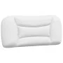 Bed frame with headboard white synthetic leather 90x200cm by , Beds and slatted bases - Ref: Foro24-3207975, Price: 168,20 €,...