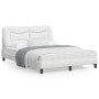 Estructura de cama cabecero cuero sintético blanco 140x190 cm de , Camas y somieres - Ref: Foro24-3207996, Precio: 234,46 €, ...
