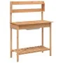 Mesa para macetas con fregadero madera abeto 147,5x44x139,5 cm de , Soportes para macetas - Ref: Foro24-156347, Precio: 103,7...