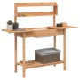 Mesa para macetas con fregadero madera abeto 147,5x44x139,5 cm de , Soportes para macetas - Ref: Foro24-156347, Precio: 101,7...