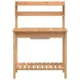 Mesa para macetas con fregadero madera abeto 147,5x44x139,5 cm de , Soportes para macetas - Ref: Foro24-156347, Precio: 103,7...
