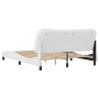 Estructura de cama cabecero cuero sintético blanco 160x200 cm de , Camas y somieres - Ref: Foro24-3208010, Precio: 236,37 €, ...