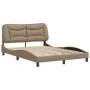 Cappuccino synthetic leather headboard bed frame 140x200cm by , Beds and slatted bases - Ref: Foro24-3208006, Price: 254,66 €...