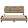 Estructura de cama cabecero cuero sintético capuchino 140x200cm de , Camas y somieres - Ref: Foro24-3208006, Precio: 259,19 €...