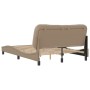 Estructura de cama cabecero cuero sintético capuchino 140x200cm de , Camas y somieres - Ref: Foro24-3208006, Precio: 259,19 €...