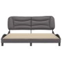 Estructura de cama con cabecero cuero sintético gris 180x200cm de , Camas y somieres - Ref: Foro24-3208019, Precio: 254,00 €,...
