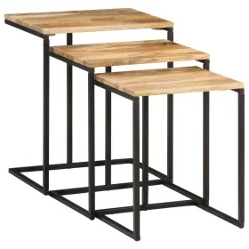 Mesas apilables 3 piezas madera maciza de acacia de , Mesas auxiliares - Ref: Foro24-372724, Precio: 60,85 €, Descuento: %