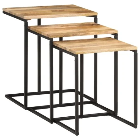 Mesas apilables 3 piezas madera maciza de acacia de , Mesas auxiliares - Ref: Foro24-372724, Precio: 60,85 €, Descuento: %