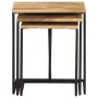 Mesas apilables 3 piezas madera maciza de acacia de , Mesas auxiliares - Ref: Foro24-372724, Precio: 61,70 €, Descuento: %