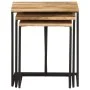 Stackable tables 3 pieces solid acacia wood by , Side tables - Ref: Foro24-372724, Price: 60,85 €, Discount: %