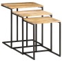 Mesas apilables 3 piezas madera maciza de acacia de , Mesas auxiliares - Ref: Foro24-372724, Precio: 61,70 €, Descuento: %
