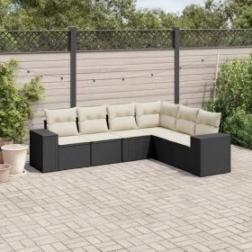 Set de sofás de jardín 6 piezas y cojines ratán sintético negro de , Conjuntos de jardín - Ref: Foro24-3254943, Precio: 390,5...
