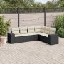 Set de sofás de jardín 6 piezas y cojines ratán sintético negro de , Conjuntos de jardín - Ref: Foro24-3254943, Precio: 389,8...