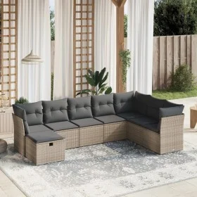 Set de sofás de jardín 8 pzas y cojines ratán sintético gris de , Conjuntos de jardín - Ref: Foro24-3263276, Precio: 466,56 €...