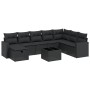 Set de sofás de jardín 8 piezas y cojines ratán sintético negro de , Conjuntos de jardín - Ref: Foro24-3263591, Precio: 557,4...