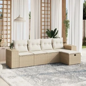 Juego de sofás jardín con cojines 5 pzas ratán sintético beige de , Conjuntos de jardín - Ref: Foro24-3264394, Precio: 358,34...