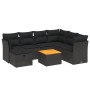 Set de sofás de jardín 8 piezas y cojines ratán sintético negro de , Conjuntos de jardín - Ref: Foro24-3264737, Precio: 480,8...