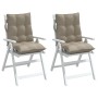 Cojines para silla respaldo bajo 2 uds tela Oxford gris taupe de , Cojines para sillas y sofás - Ref: Foro24-377695, Precio: ...