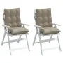 Cojines para silla respaldo bajo 2 uds tela Oxford gris taupe de , Cojines para sillas y sofás - Ref: Foro24-377695, Precio: ...
