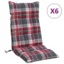 Cojines para silla respaldo alto 6 uds tela Oxford cuadros rojo de , Cojines para sillas y sofás - Ref: Foro24-377643, Precio...
