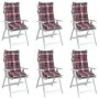 Cojines para silla respaldo alto 6 uds tela Oxford cuadros rojo de , Cojines para sillas y sofás - Ref: Foro24-377643, Precio...