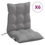 Cojines para silla con respaldo bajo 6 uds tela Oxford gris de , Cojines para sillas y sofás - Ref: Foro24-377676, Precio: 11...