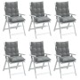 Cojines para silla con respaldo bajo 6 uds tela Oxford gris de , Cojines para sillas y sofás - Ref: Foro24-377676, Precio: 11...