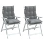 Cojines para silla con respaldo bajo 2 uds tela Oxford gris de , Cojines para sillas y sofás - Ref: Foro24-377674, Precio: 58...