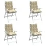 Cojines para silla con respaldo bajo 4 uds tela Oxford beige de , Cojines para sillas y sofás - Ref: Foro24-377681, Precio: 5...