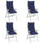 Cojines para silla respaldo alto 4 uds tela Oxford azul marino de , Cojines para sillas y sofás - Ref: Foro24-377669, Precio:...