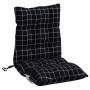 Cojines de silla respaldo bajo 2 uds tela Oxford cuadros negro de , Cojines para sillas y sofás - Ref: Foro24-377719, Precio:...