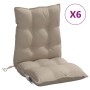 Cojines para silla respaldo bajo 6 uds tela Oxford gris taupe de , Cojines para sillas y sofás - Ref: Foro24-377697, Precio: ...