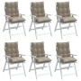 Cojines para silla respaldo bajo 6 uds tela Oxford gris taupe de , Cojines para sillas y sofás - Ref: Foro24-377697, Precio: ...