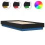 Estructura de cama con luces LED negro 75x190 cm de , Camas y somieres - Ref: Foro24-839547, Precio: 100,14 €, Descuento: %