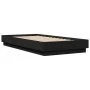 Estructura de cama con luces LED negro 75x190 cm de , Camas y somieres - Ref: Foro24-839547, Precio: 100,14 €, Descuento: %
