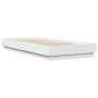Estructura de cama con luces LED blanco 90x200 cm de , Camas y somieres - Ref: Foro24-839511, Precio: 110,44 €, Descuento: %