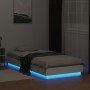 Estructura de cama con luces LED blanco 90x200 cm de , Camas y somieres - Ref: Foro24-839511, Precio: 110,44 €, Descuento: %