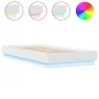 Estructura de cama con luces LED blanco 90x190 cm de , Camas y somieres - Ref: Foro24-839539, Precio: 102,68 €, Descuento: %