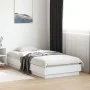 Estructura de cama con luces LED blanco 90x190 cm de , Camas y somieres - Ref: Foro24-839539, Precio: 102,68 €, Descuento: %